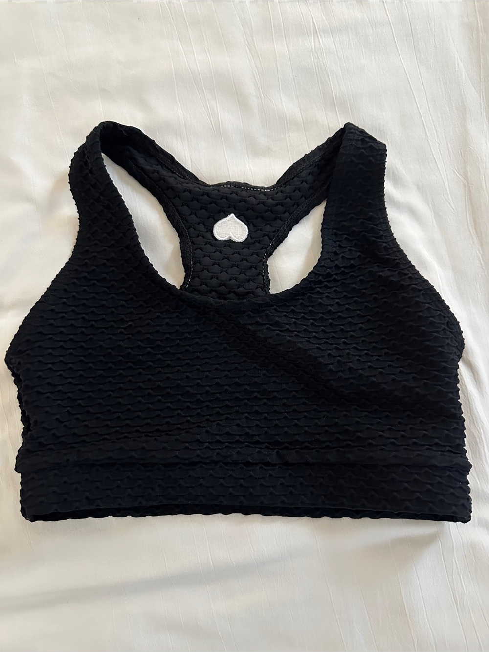Booty by Brabants Black Textured Racerback Bodysuit Top